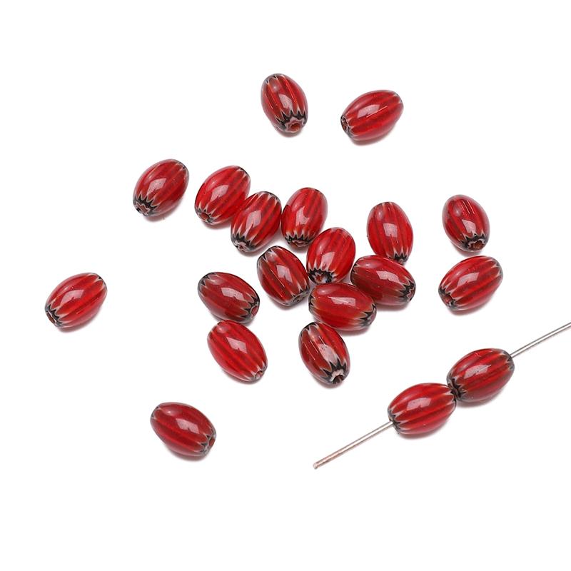 

10/42 шт. хрустальные стеклянные бусины россыпью разделительные ретро эллиптические бусины для изготовления ювелирных изделий своими руками браслет ожерелье 42Pcs красный