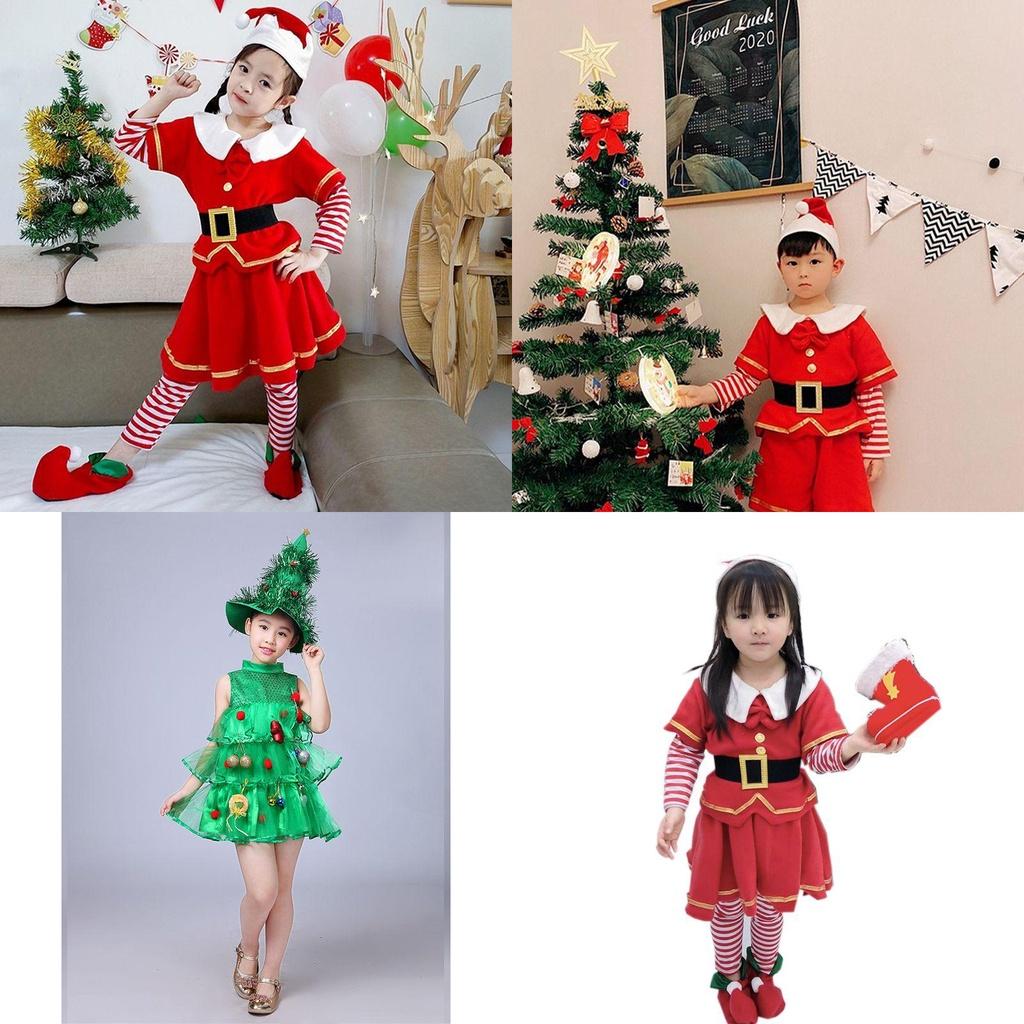 Delightful Christmas Tree Costumes For Girls Stylish Kids Outfit With Adorable Hat