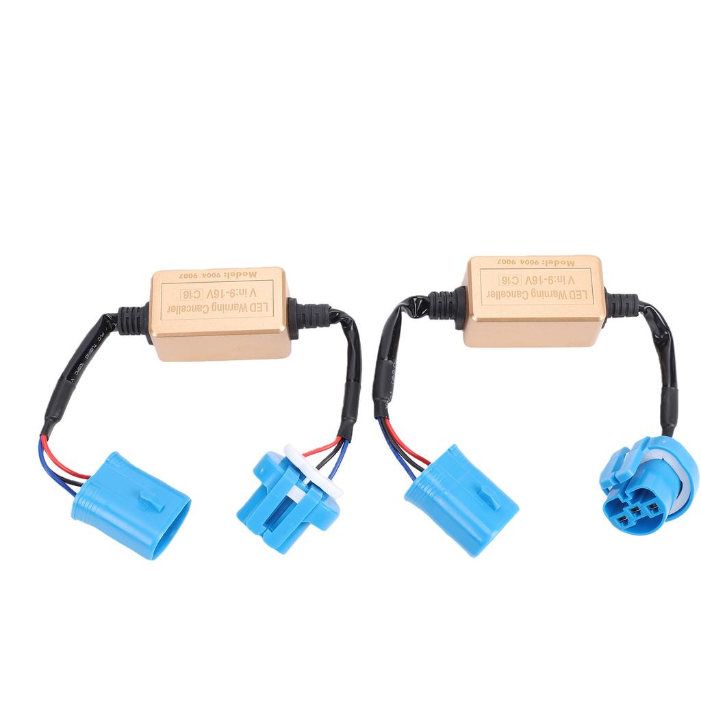 2pcs 9007 9004 LED Headlight Decoder 9 16V LED Bulb Anti Flicker Canceller Decoder Replacement for GM Vehicles