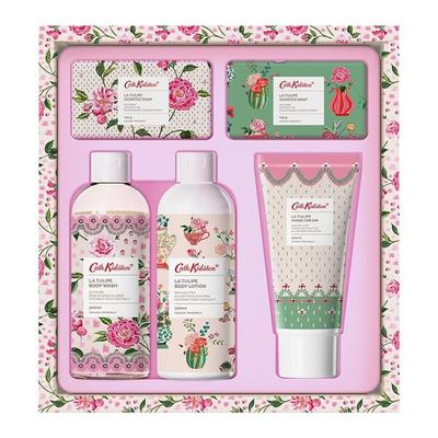 Cath kidston la tulip set de soins pour le corps gel douche 300ml lotion pour le corps 300ml crème pour les mains 100ml savon 145gX2EA