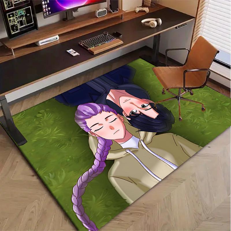 KPOP Hunter Polyester Carpet, Soft Indoor Mat for Office Chair, Living Room, Computer Desk - Decorative Home Office Rug Design