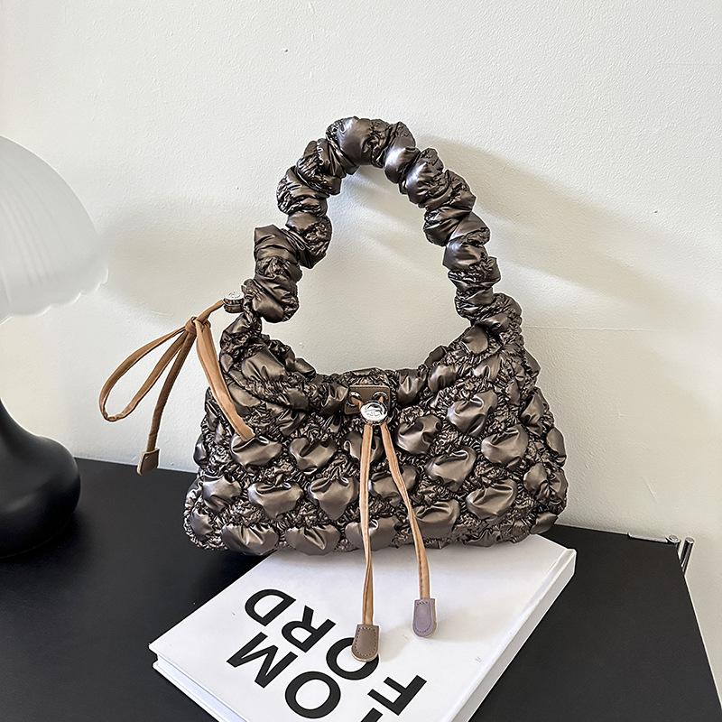 New Bubble Pleated Bag Women's New Foreign Style Underarm Bag Personalized Commuting Shoulder Messenger Bag
