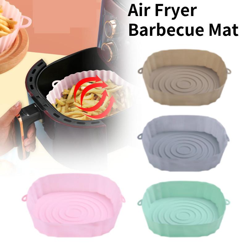 Silicone Air Fryer Basket Multifunctional Barbecue Mat Kitchen Oven Tray Baking