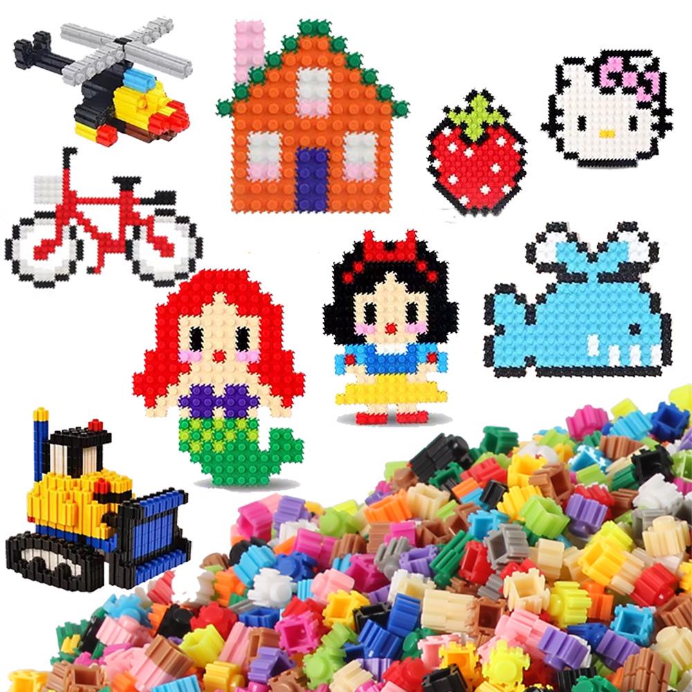 Маленькие взаимозацепляющиеся 3D-пазлы - 8 мм, развивающие DIY-игрушки для детей 1 catty (approx. 2700 pieces)