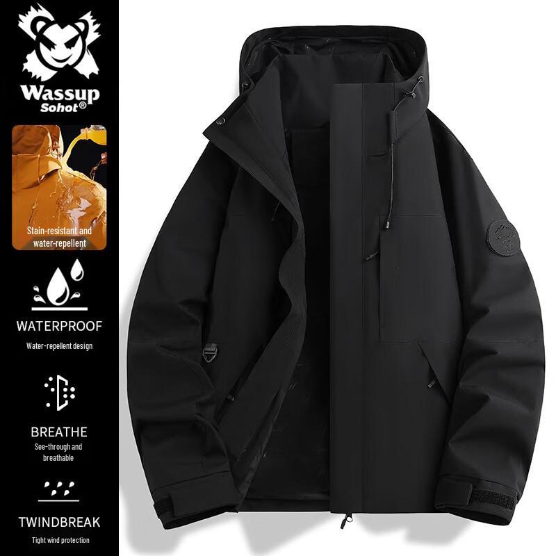 Wassup Sohot Unisex Outdoor Hooded Jacket
