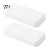 Compact Writing Instrument Holder 2Pcs Simple Pencil Case for Students, Plastic Slim Design Stationery Storage with Multiple Compartments, Lightweight