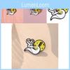 Unique Ghostly Pumpkin Love Story Metal Brooch For Halloween Costume Decoration