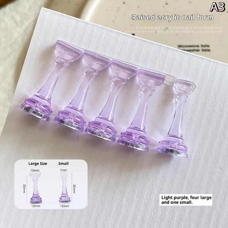 5Pcs Magnetic Acrylic Nail Practice Stand Tips Holders,Wearable Nail Display Standool