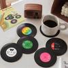6 adet Retro Vinil Plak Bardak Altlığı Kaymaz Kahve Bardak Altlığı Isıya Dayanıklı Müzik İçecek Kupa Matı Masa Amerikan Servisi Dekor
