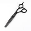 5.5/6.0-inch Black Hairdressing Scissors: Bangs, Serrated, Thinning.