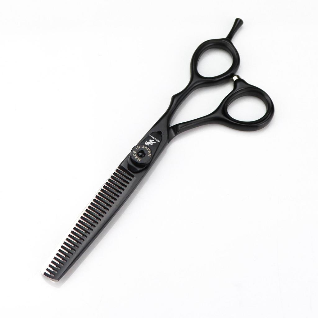 5.5/6.0-inch Black Hairdressing Scissors: Bangs, Serrated, Thinning.