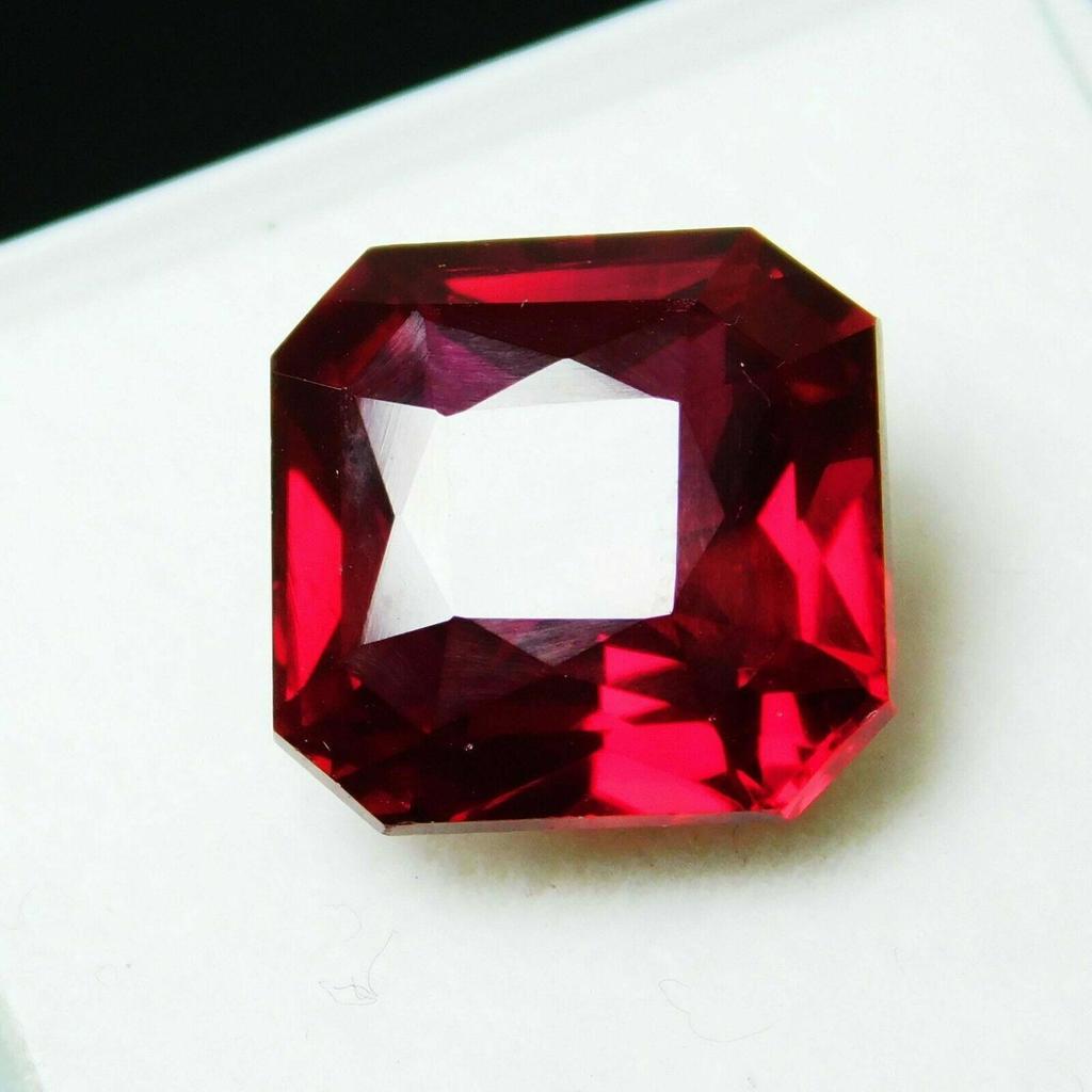 Natural Red Ruby Loose Gemstone 10.50 Ct Square Shape for Jewelry Making and Gem Collections
