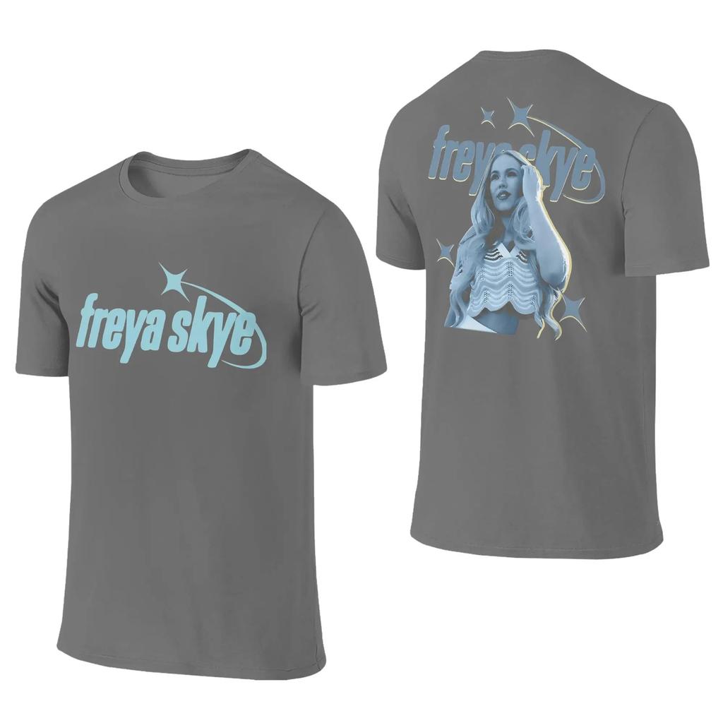 Freya Skye Men Women Graphic Print T Shirt Humorous Tee Shirt Short Sleeve Round Neck T-Shirts Cotton Oversized Clothes