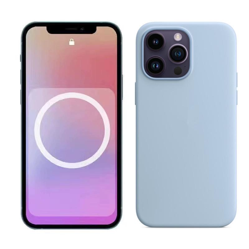 Custodia protettiva magnetica in silicone per Apple 14 Pro/14 Pro Max