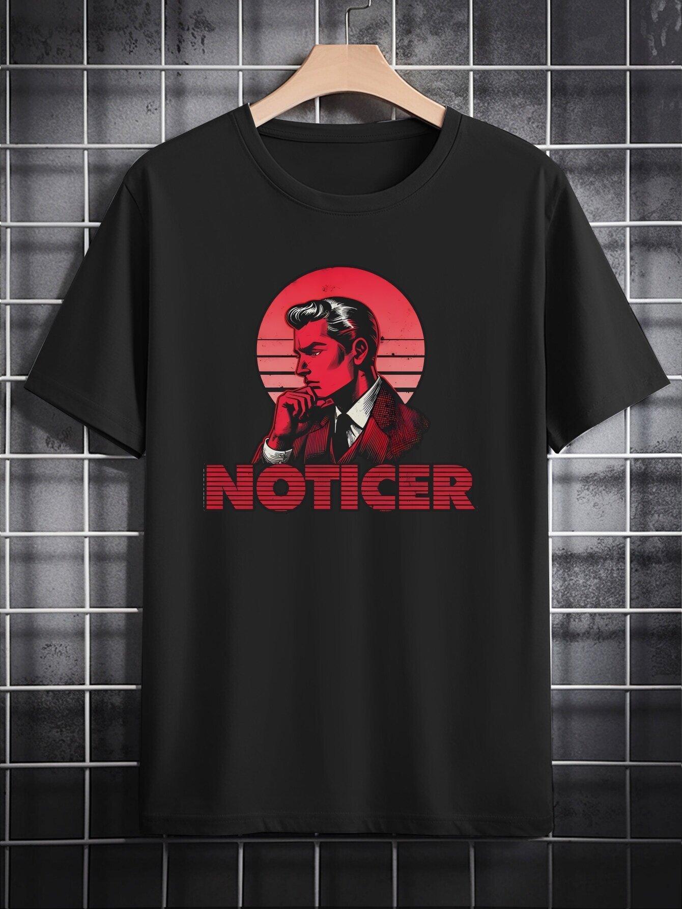 Casual Graphic T-shirt - Bold NOTICER Print XL