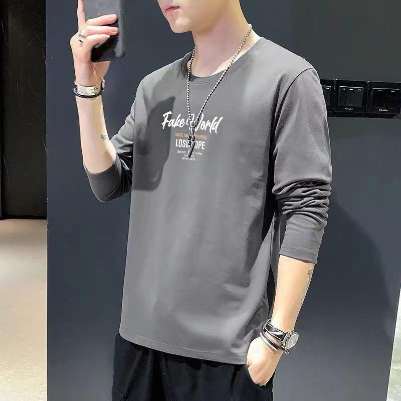 Men's Long Sleeve T-shirts Multicolor Casual Tops Large Size Unisex Classic Clothes Tees Shirt