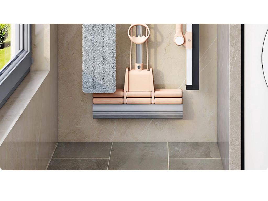 No-Drill Space Aluminum Mop & Broom Storage Clips