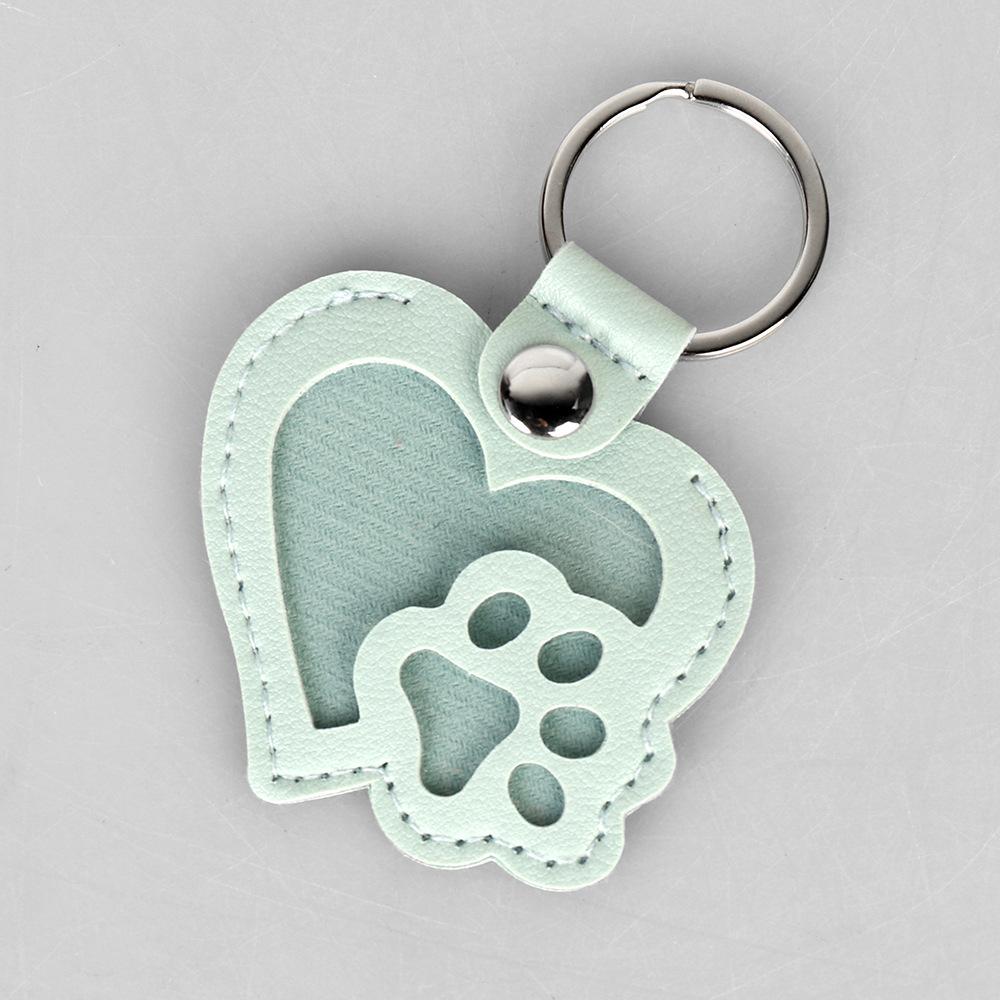 3 pezzi Portachiavi Ricordo Peli di Animali Domestici, Ciondolo Personalizzato Zampa di Animale Domestico, Medaglione Commemorativo per Pelo di Gatto Cane, Portachiavi in Pelle