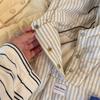 Winter Children Padded Coat Hooded Fleece Lining Kids Striped Thicken Warm Outerwear