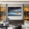Goldfish Swimming in the Storm Canvas Painting Poster Living Room Decoration