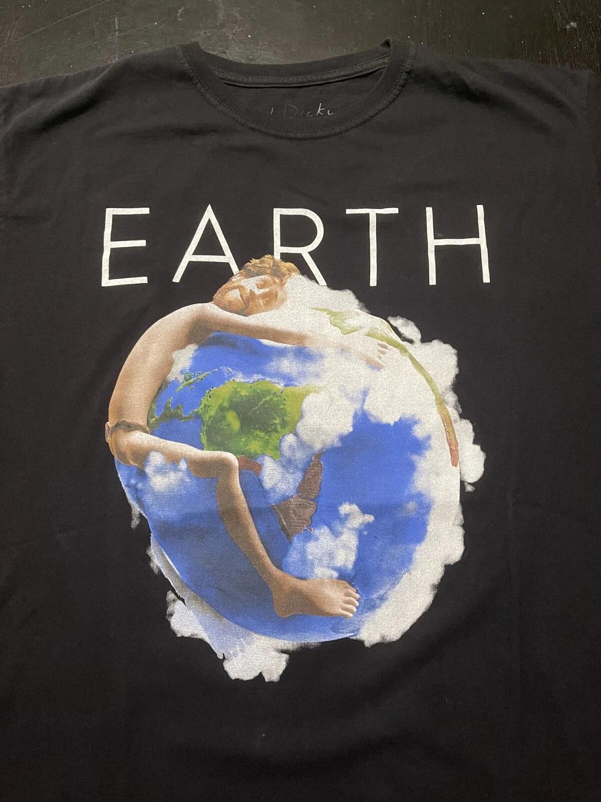 

Lil Dicky Earth Song Promo 100% Cotton T-shirt Mens Tees Top, Black, Size: XL M
