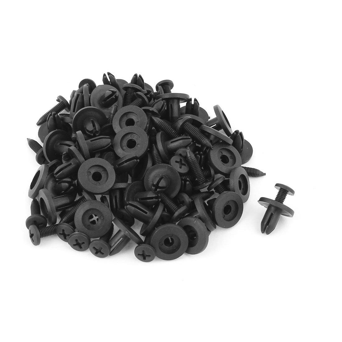 uxcell Plastic Rivet Fastener Clip Push Type Retainer 6mm Hole 22x15mm