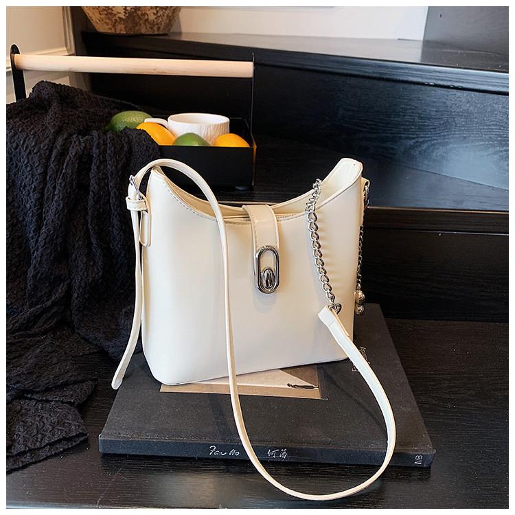 IELGY Trendy Fashion All-Match One-Shoulder Commuter Cross-Body Bucket Bag