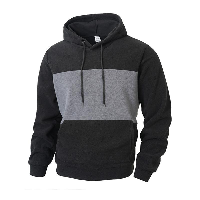 Осень Зима Мужской Модный Свитер с Цветными Блоками Уличный Повседневный Спортивный Худи Влагоотводящий Удобный Приятный к Коже Дышащий Верх XXXL 2490₽