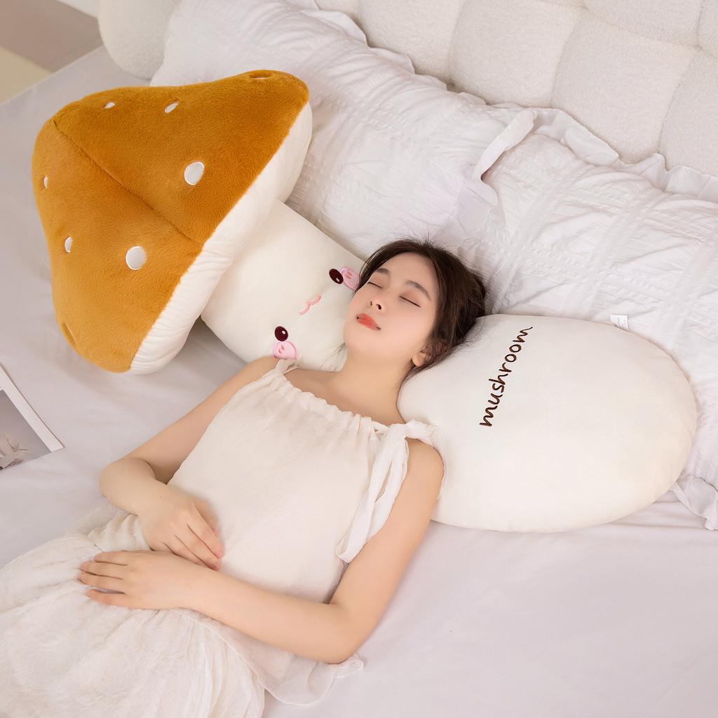 70/110cm Giant Cartoon Mushroom Plush Doll Pillow Colorful Extended Strip Mushroom Plant Plush Toy Warm Hug Present Designed For Girlfriend