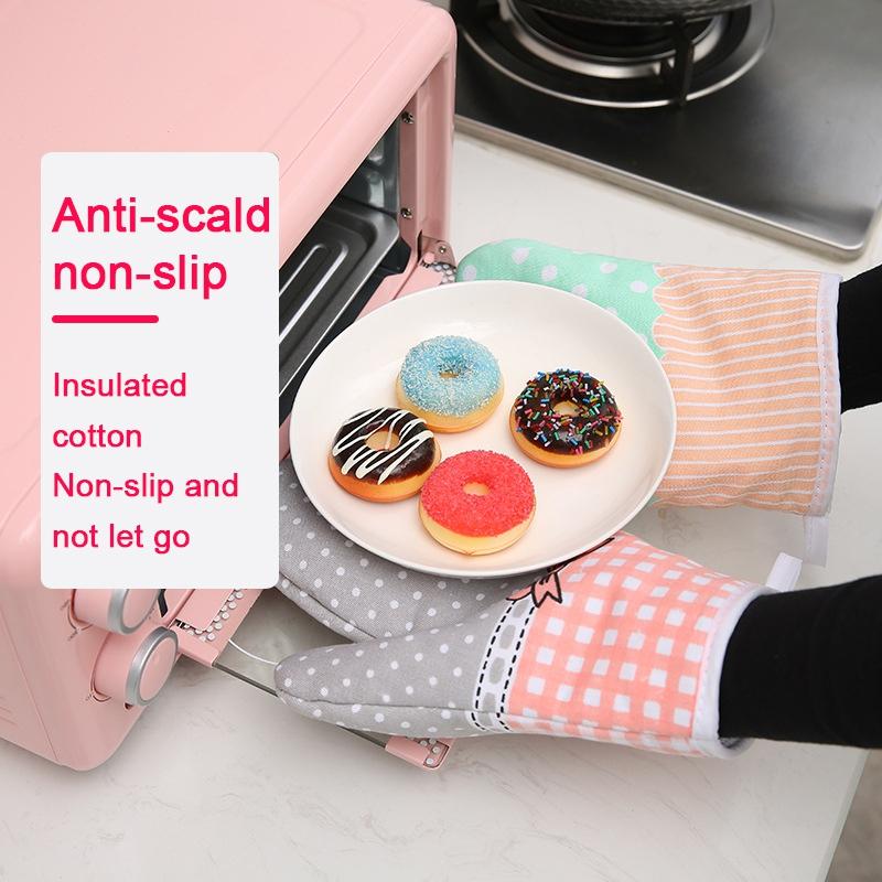 Microwave Mitts Gloves Thickened Heat-resistant Insulation Kitchen Baking Oven Gloves Anti-Scald Gloves Kitchen Accessories 1PC