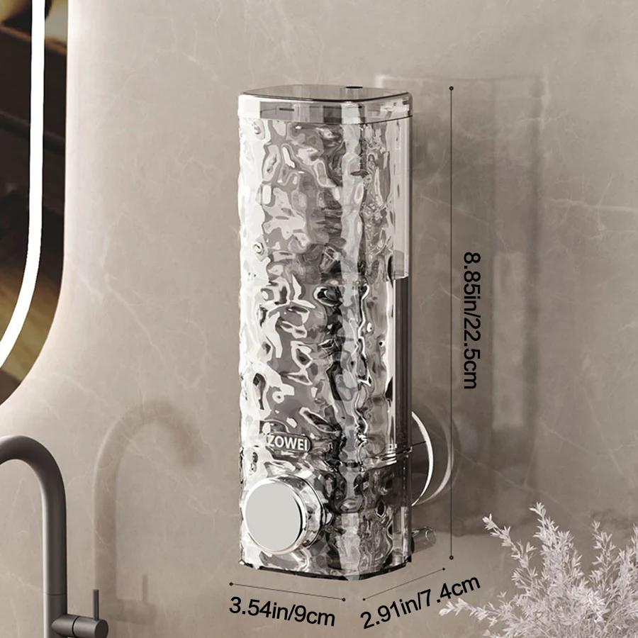 1Pcs Wall-Mounted Soap Dispenser Manual Home Bathroom Foam Squeeze Suction Cup Soap Dispenser Hotel Push-Type Soap Dispenser