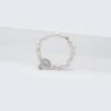 BONBEAU Silver initial water pearl ring
