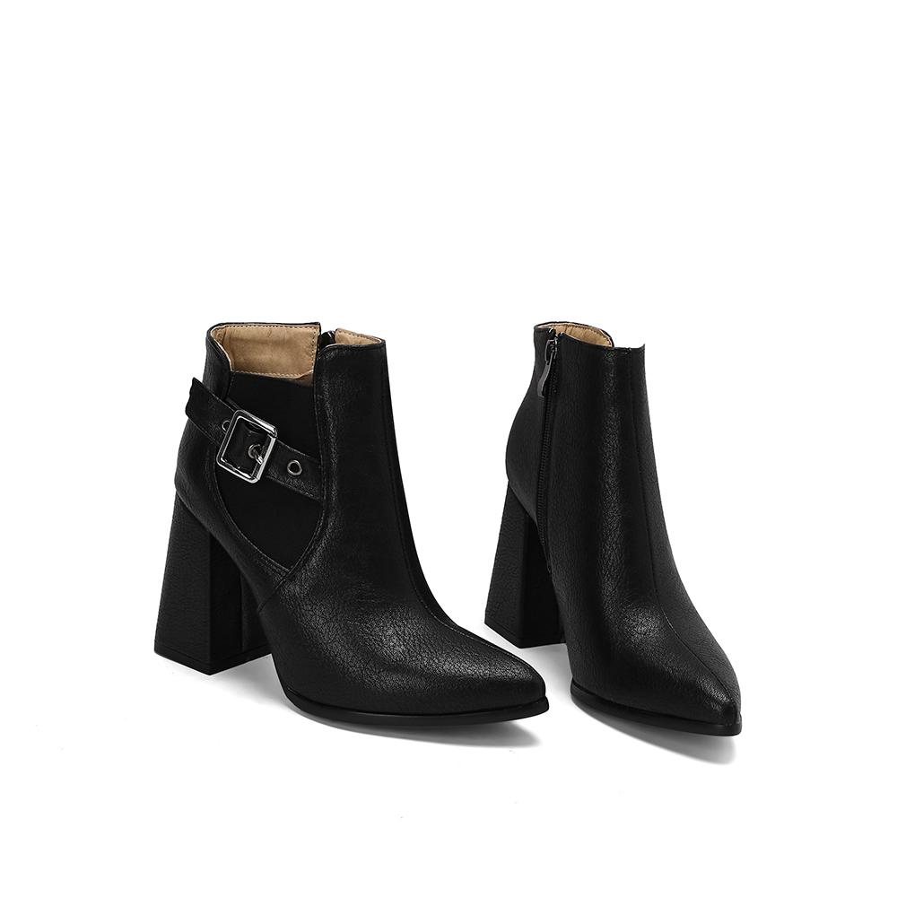 

Коричневые черные женские ботильоны на высоком каблуке большого размера 50 46 чёрный