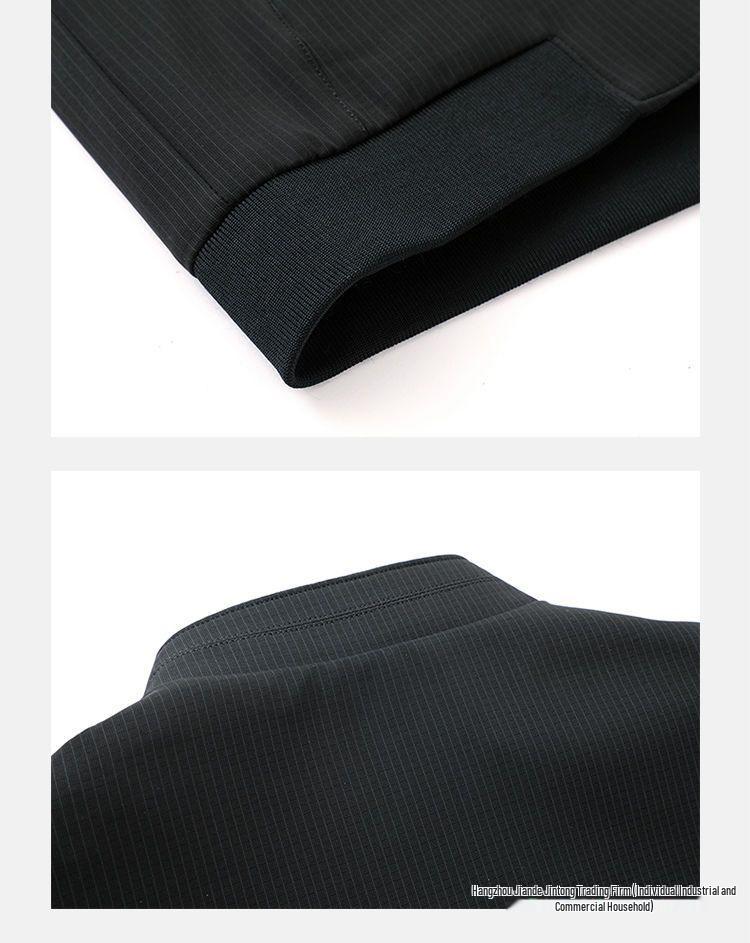 Spring & Autumn Men's Business Casual Stand-Up Collar Jacket - Lightweight, High-End Design for Middle-Aged Elegance