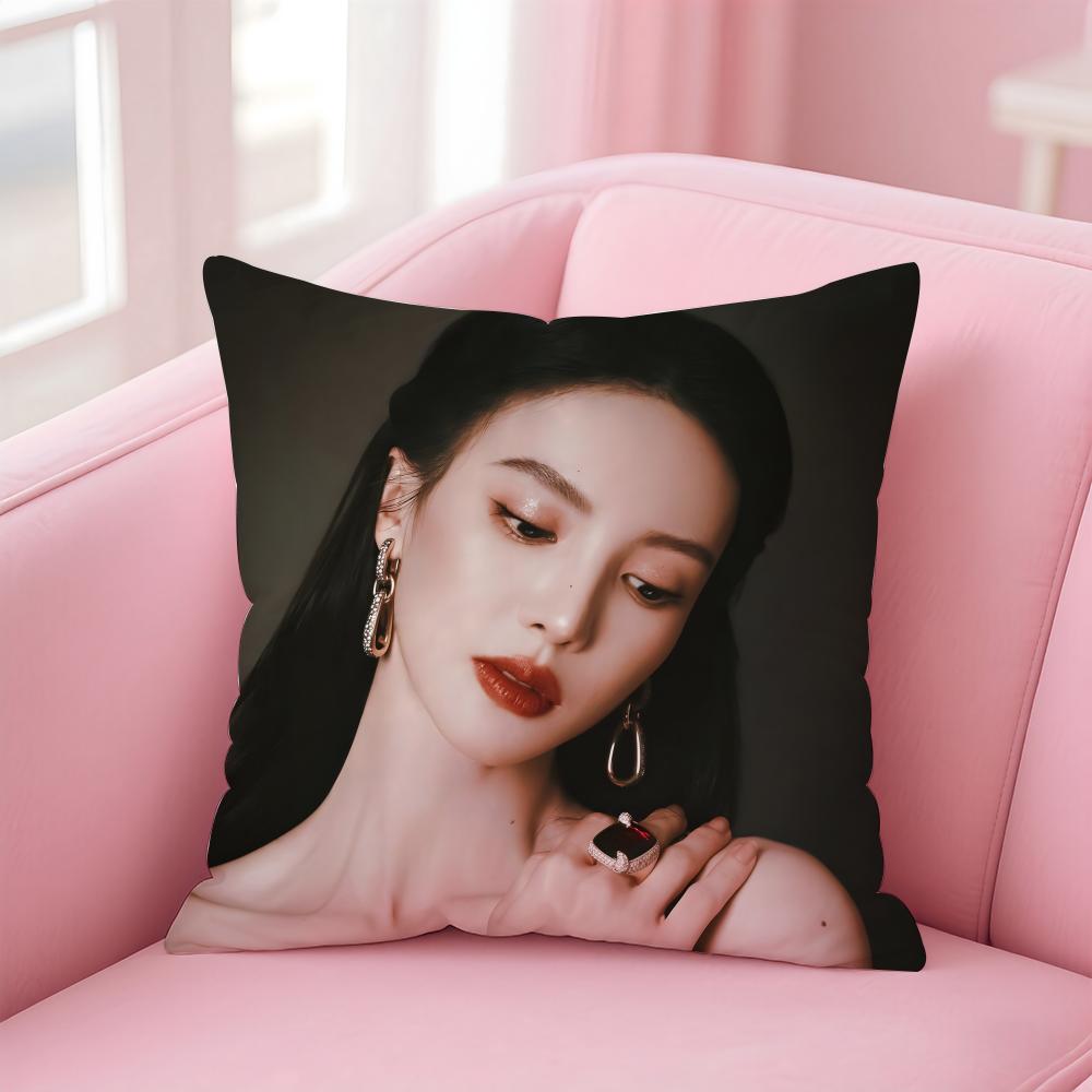 Popular Fashion Elegant Chinese Actress JJin Chen Cushion Cover Pillow Case Soft Friendly Fabric  Concealed Zipper