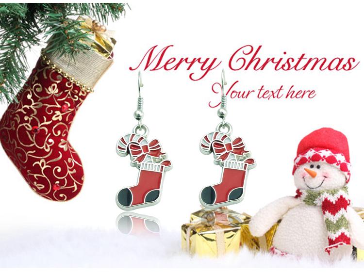 2018 Christmas Striped Earrings - European & American Style
