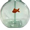 Fish Bowl Bottle with Straw, Plastic Fishbowl Tumblers with Lids, Unbreakable Ornament Cups for Drinks Summer Drink, Fashioned Table Goldfish Bowl