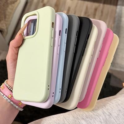 Original Soft Silicone Apple 16 Plus Phone Case, Fully Edge-wrapped, Anti-slip, Suitable for Apple 16, 15, 14, 13, 12, 11Pro Phone Cases