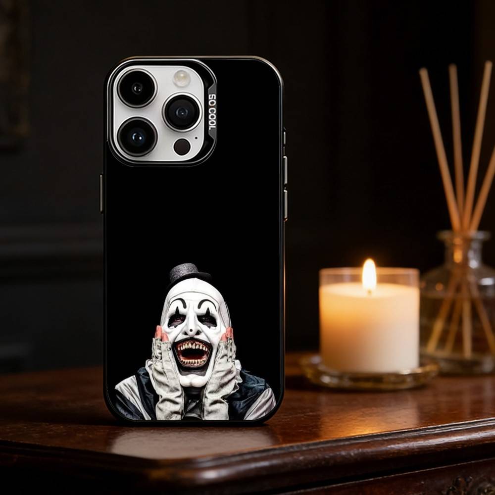Art the Clown horror T-Terrifier Phone Case Color Silver Shell For IPhone 17 16 15 14 13 12 11 Pro Max Plus