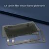 Carbon Fiber License Plate Frames Car Tag Holder Heavy Duty Plate Mounting Kit
