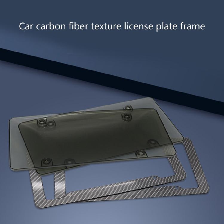 Carbon Fiber License Plate Frames Car Tag Holder Heavy Duty Plate Mounting Kit