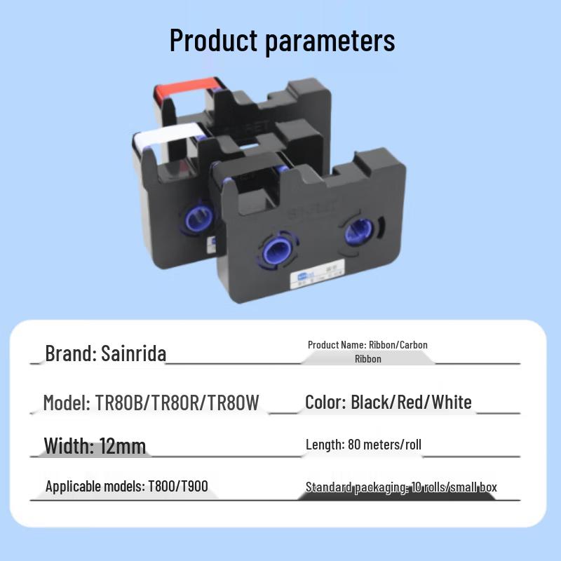 AVADEN SIONRUIDE TR80B Black Original Ribbon for T800/T900 Wire Markers