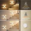 Magnetic Mount Bedside Nightlight with Human Body Induction Rechargeable Battery Powered Cordless Wall Lamp for stairways, closets, bedside tables,