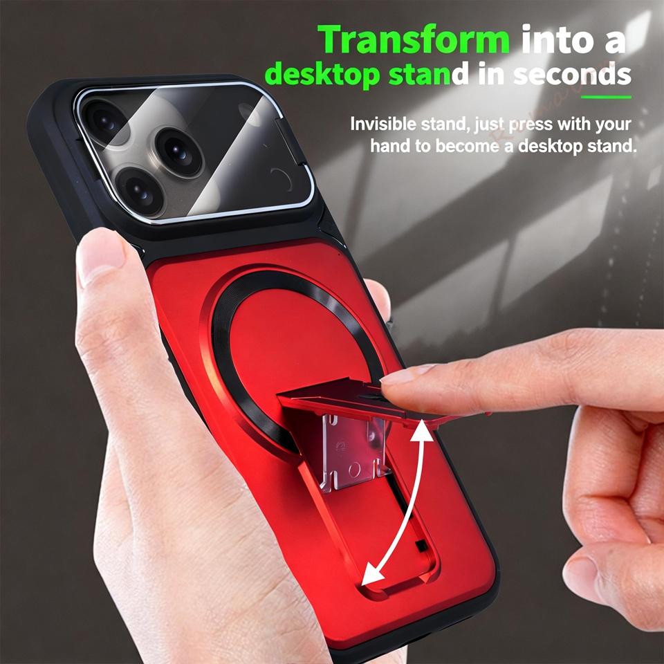 Official Magnetic Stand Phone Case For For Iphone 17 Air 13 11 12 14 1 16 Pro Max 17Pro  Wireless Charge Protector Cover