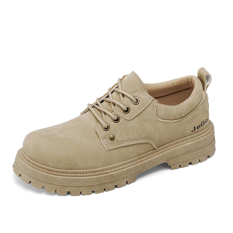 

Men s Casual Boots Lace-up Non-slip Workwear Footwear Outdoor Retro Boots 44 хакі
