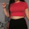 Sexy Drawstring Tie Bare Midriff Slim Tank Top Women Short Sleeves Bottoming Crop Tops Camisetas Mujer