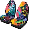 Universal Car Seat Covers Abstract Art Digital Print Waterproof Airbag Compatible Front Rear Seat Protectors Full Set Easy to Maintain