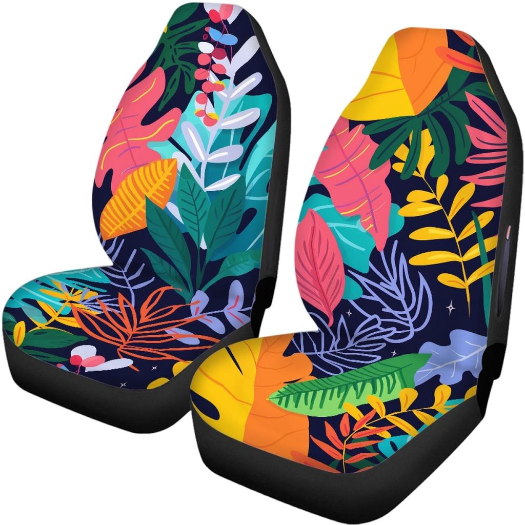 Universal Car Seat Covers Abstract Art Digital Print Waterproof Airbag Compatible Front Rear Seat Protectors Full Set Easy to Maintain