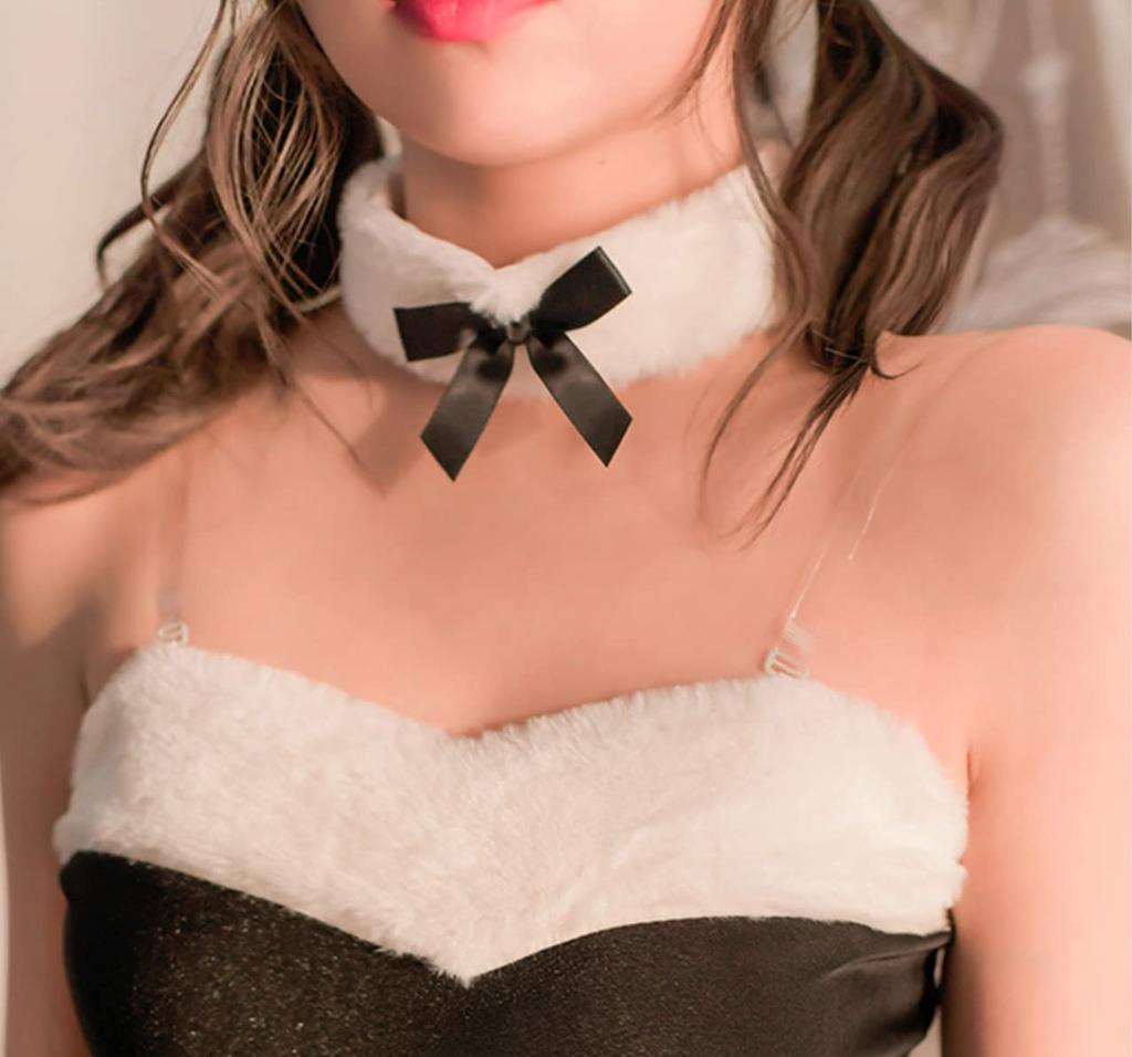 Emfay Bunny Girl Cosplay Sexy Rabbit Costume with Bunny Ears (Pink)