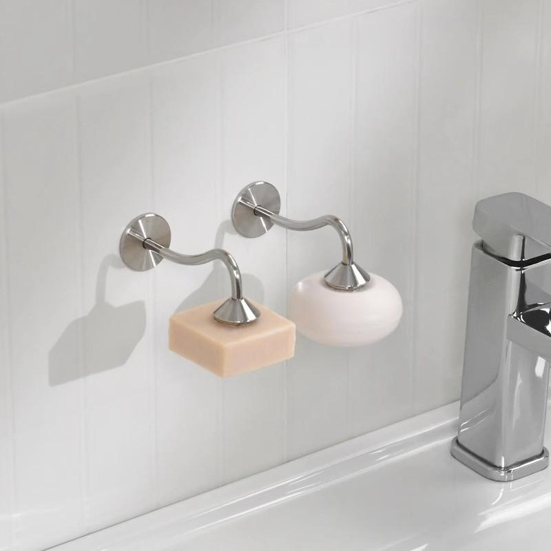Stainless Steel Wall-Mounted Magnetic Soap Holder